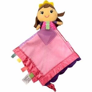 INFANTINO Sparkle Princess Doll Lovey Teether Security Blanket Satin Sensory 12”